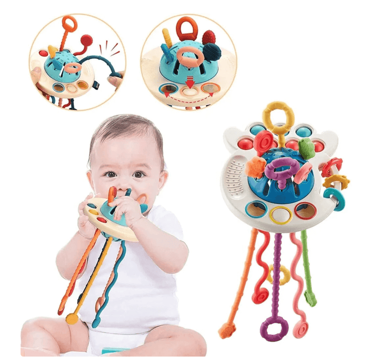 3 in 1 Montessori Toy - Infant Teething, Sensory & Motor Skills - MotherlyEase