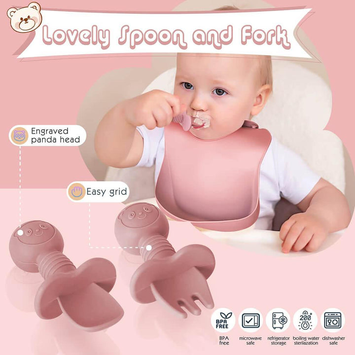 Children's Soft Silicone Weaning Set - 6/8Pcs - MotherlyEase