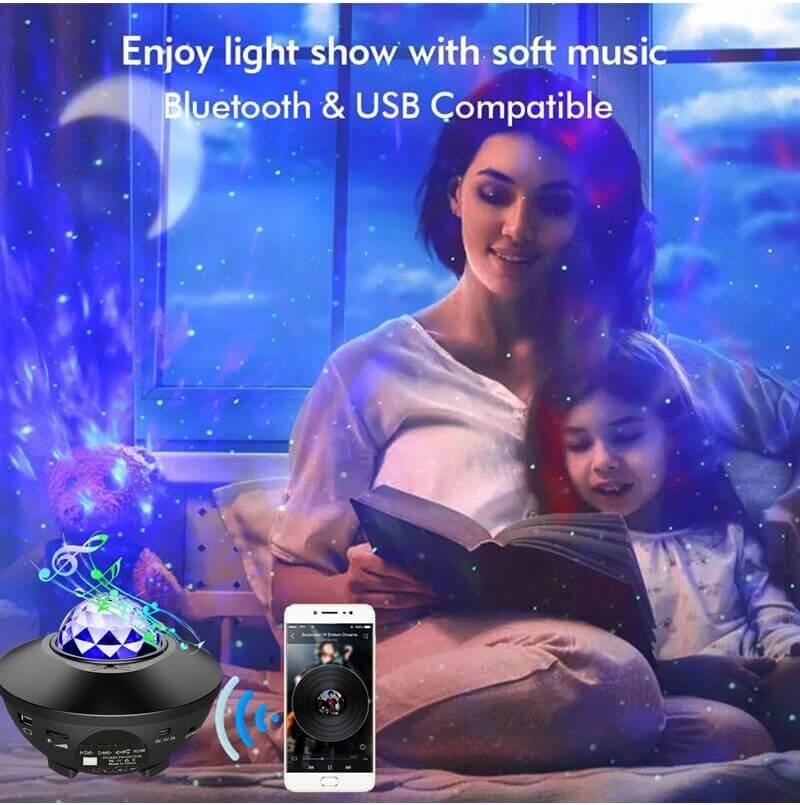 LED Star Projector White Noise & Night Lighting - MotherlyEase