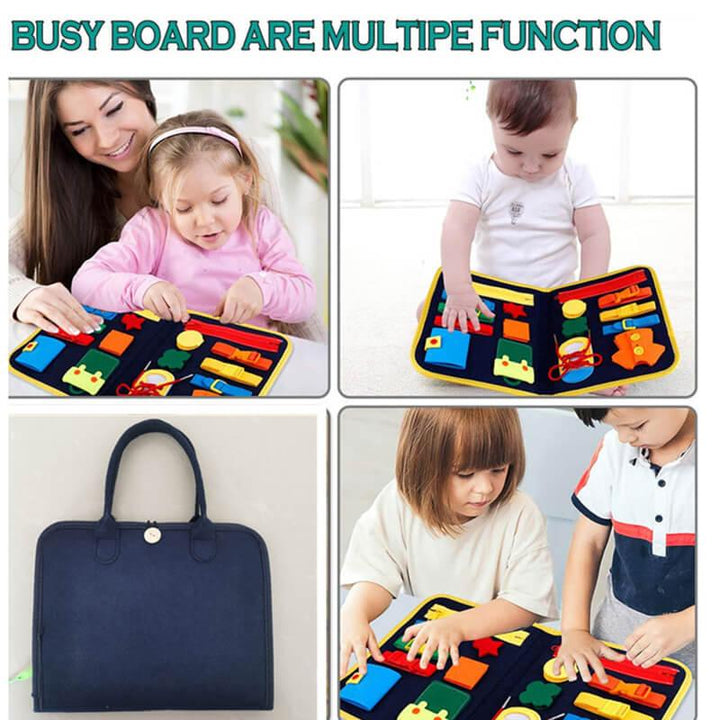 Montessori Sensory Busy Board For Preschool - MotherlyEase