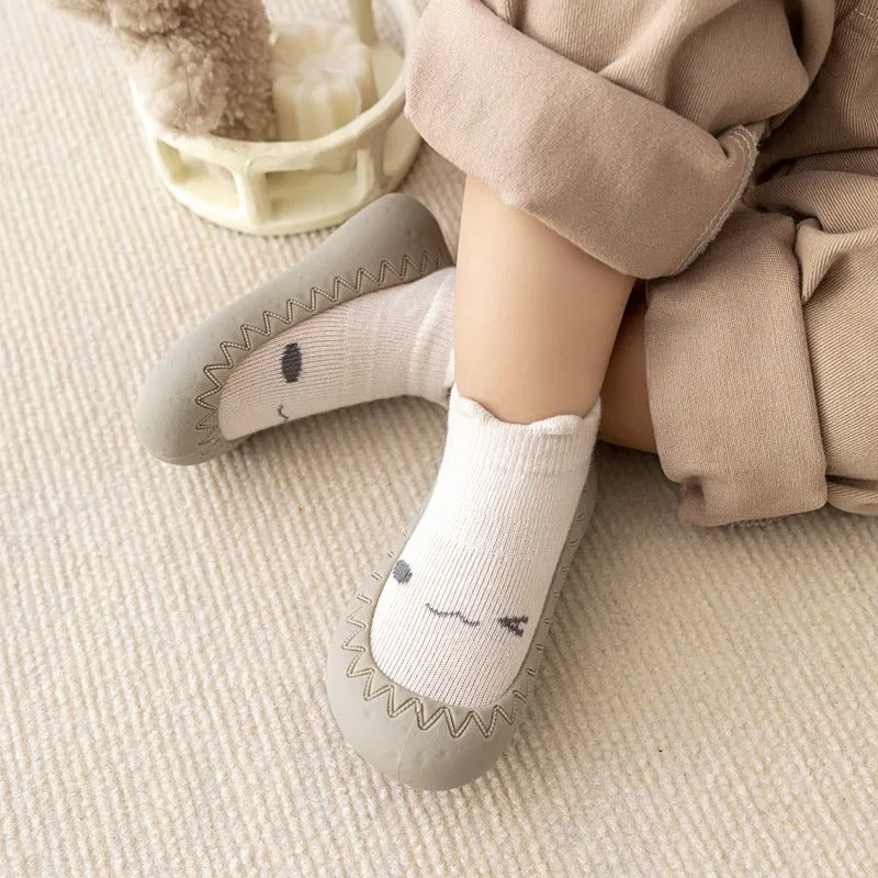 First Steps Infant Socks Shoes - Easy Slip On Baby First Walker Shoes