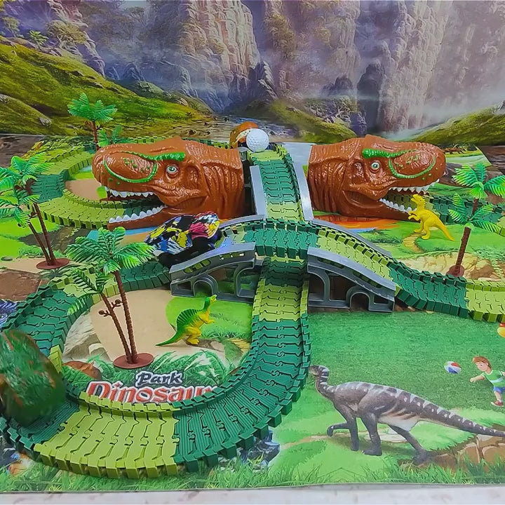 Dinosaur Toy Electric Rail Train Set